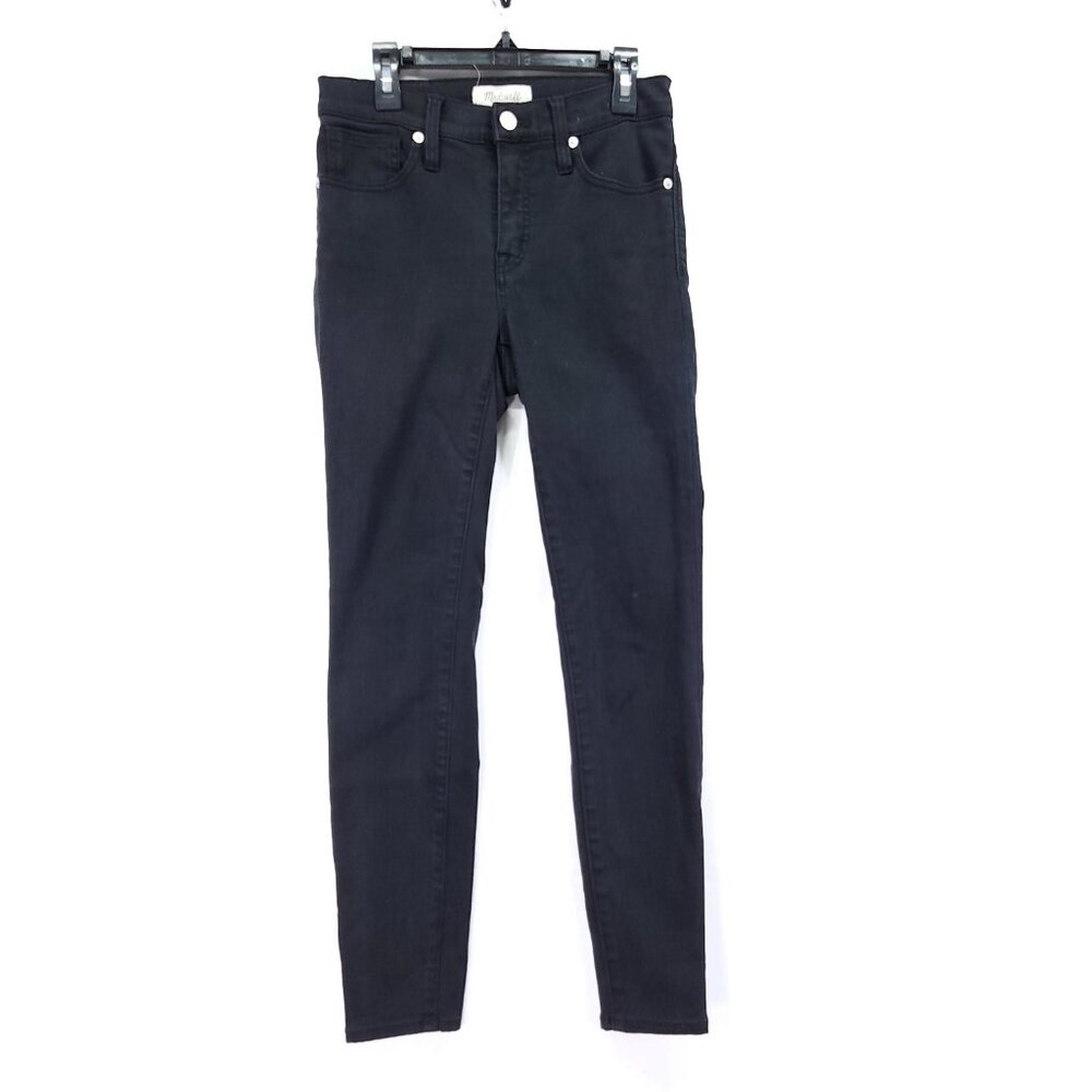 Madewell 9” High Rise Skinny Jeans Size 26 Black Denim Stretch Slimming